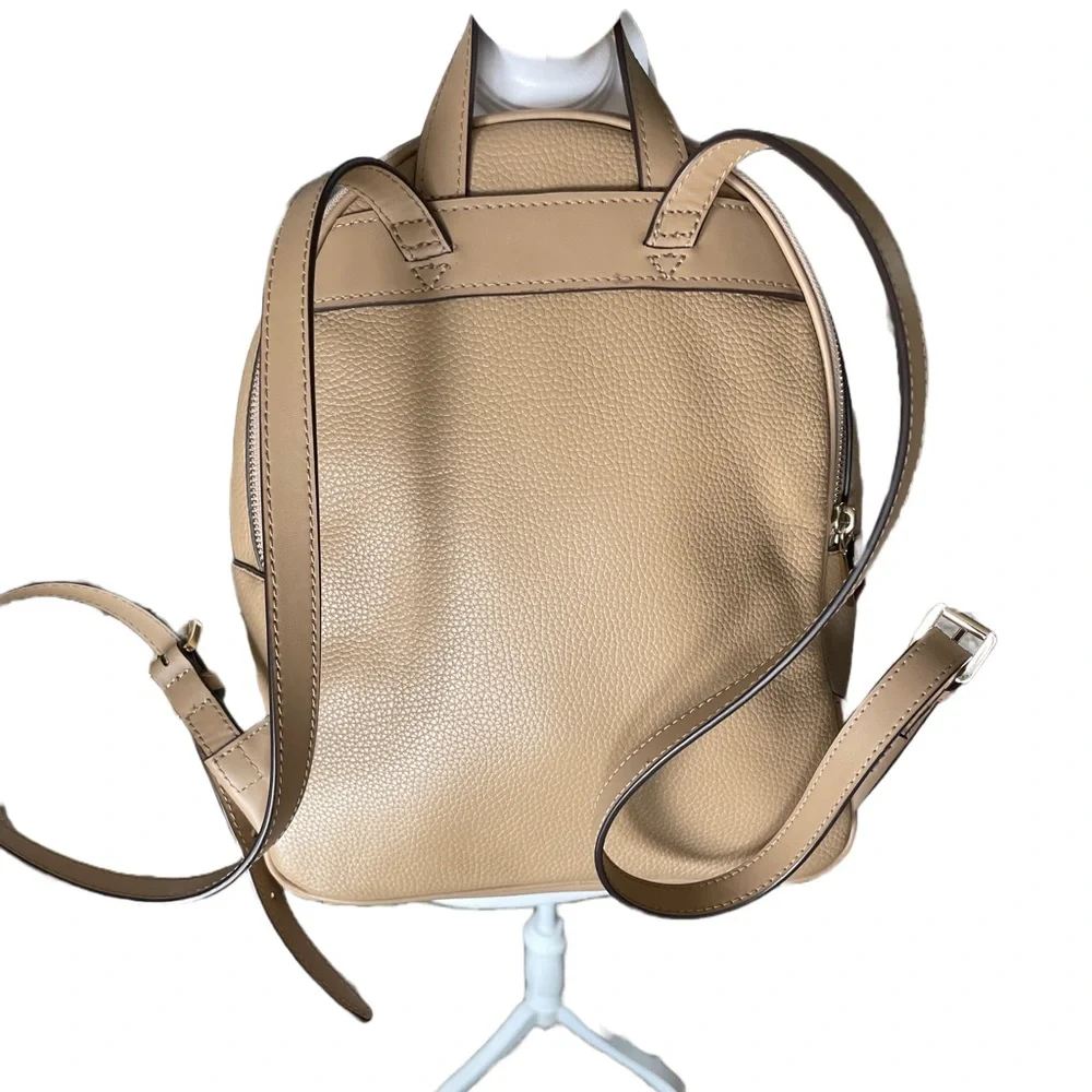 Michael Kors Brooklyn Signature Logo Semi Lux Medium Tan Backpack